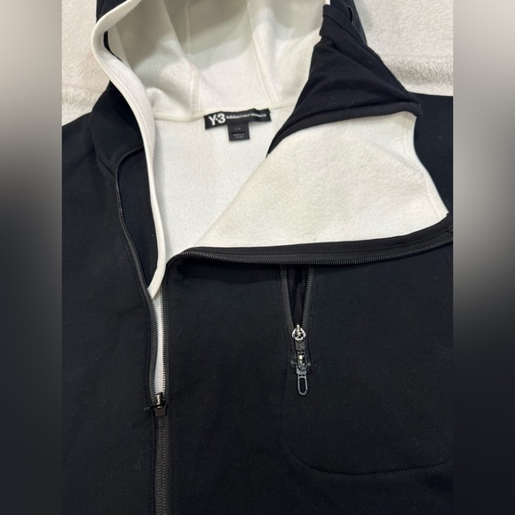 Rare Black Y-3 Adidas Fleece Zipper Hoodie - Picture 4 of 15